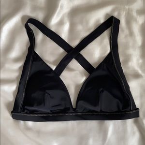 Simons - Black Gold Trim Back Criss Cross Bikini
